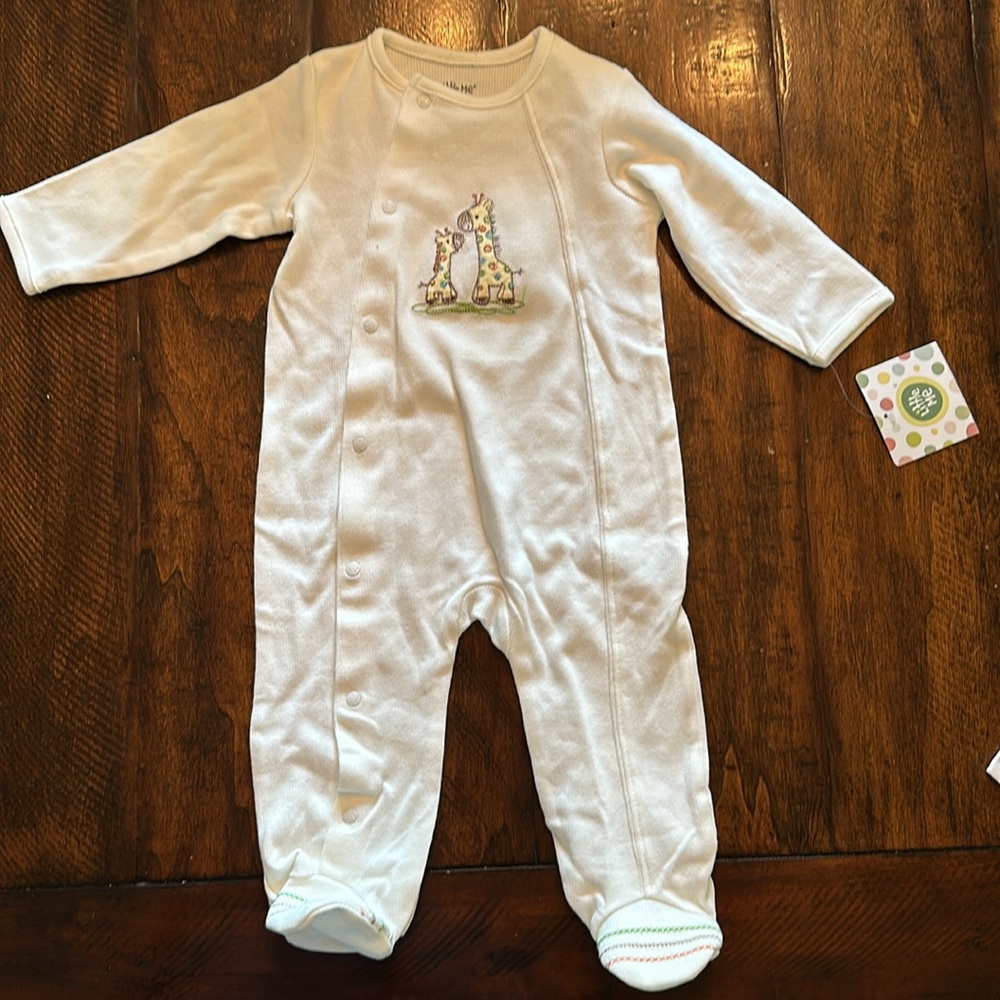 NWT Button Up Footie Pajamas
